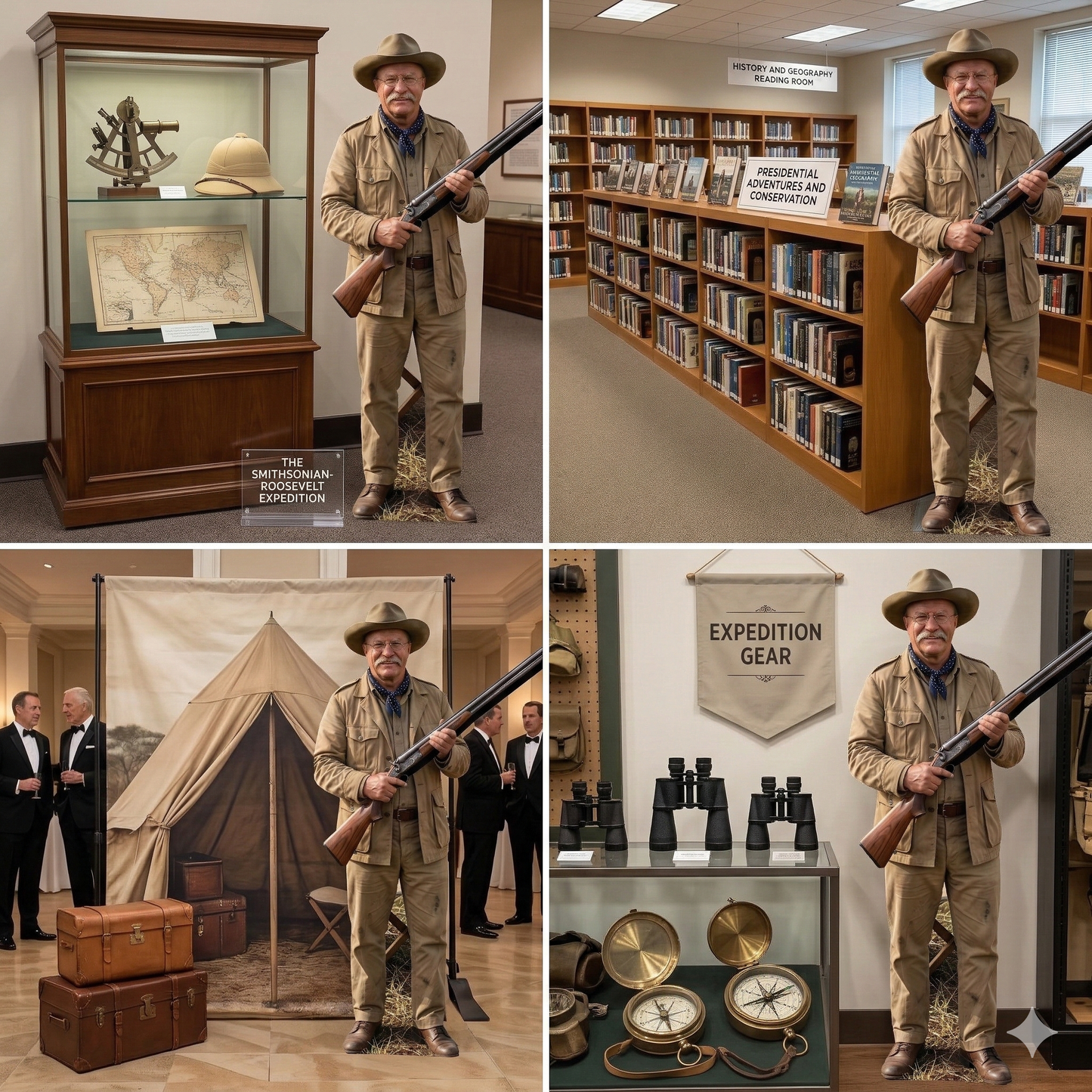President Teddy Theodore Roosevelt On Safari Hunting Trip Cardboard Cutout