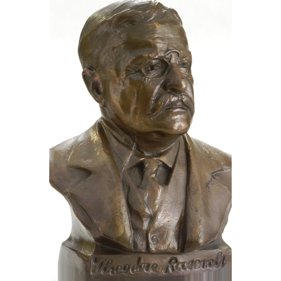 President Teddy Theodore Roosevelt Metal Bust Cardboard Cutout
