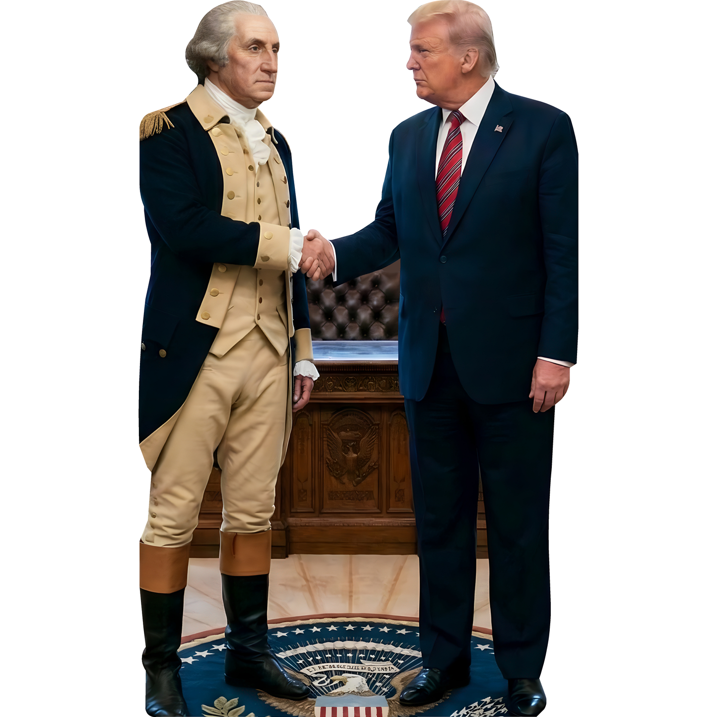 President Donald Trump George Washington White House Meeting Cardboard Cutout