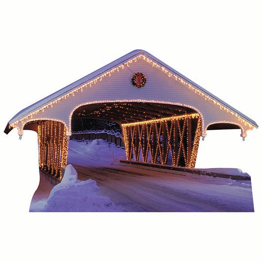 Christmas Covered Bridge Cardboard Cutout