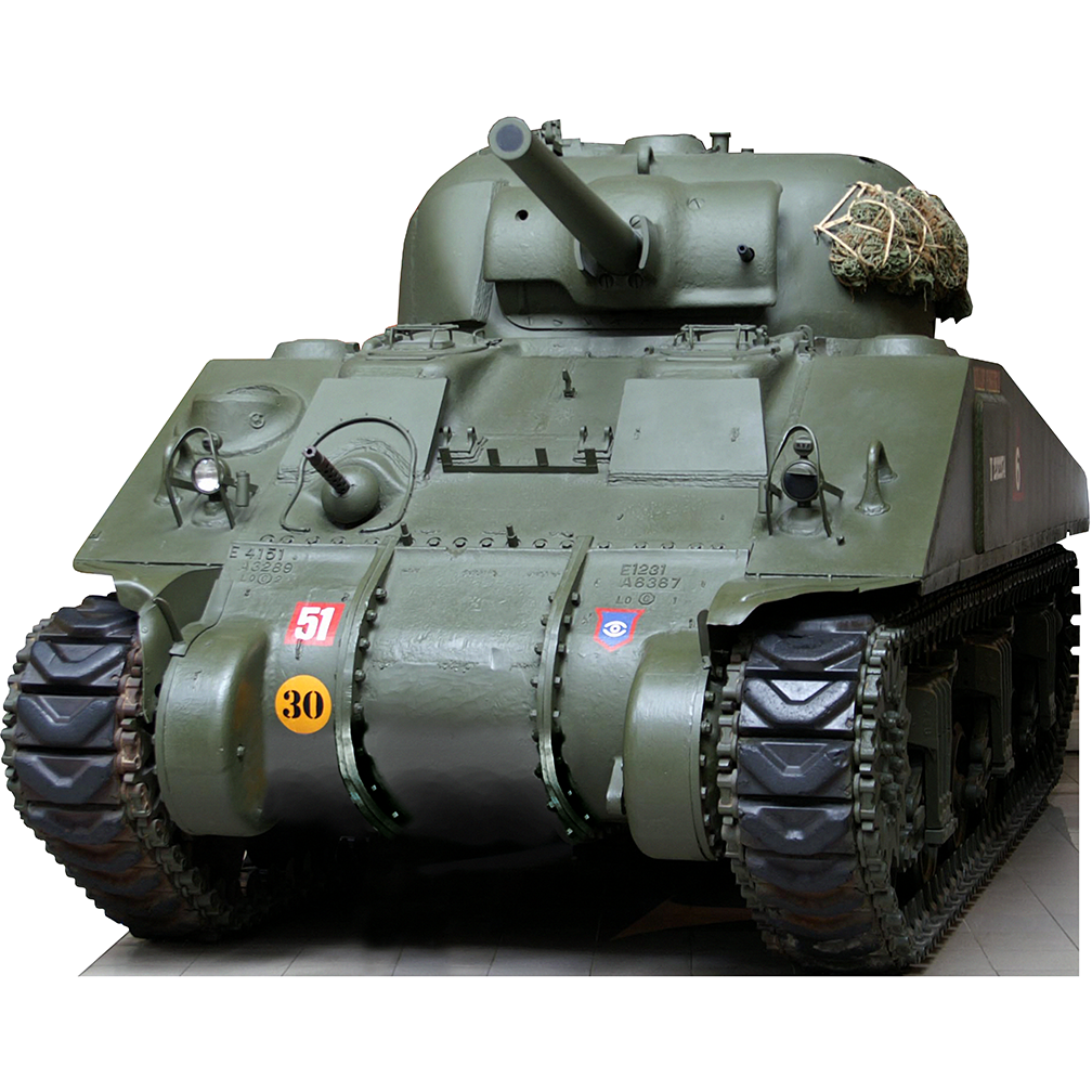 M4 Sherman Tank color Cardboard Cutout