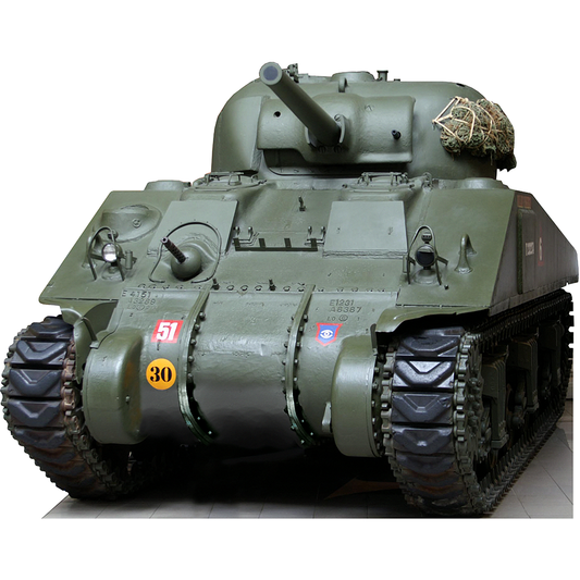 M4 Sherman Tank color Cardboard Cutout