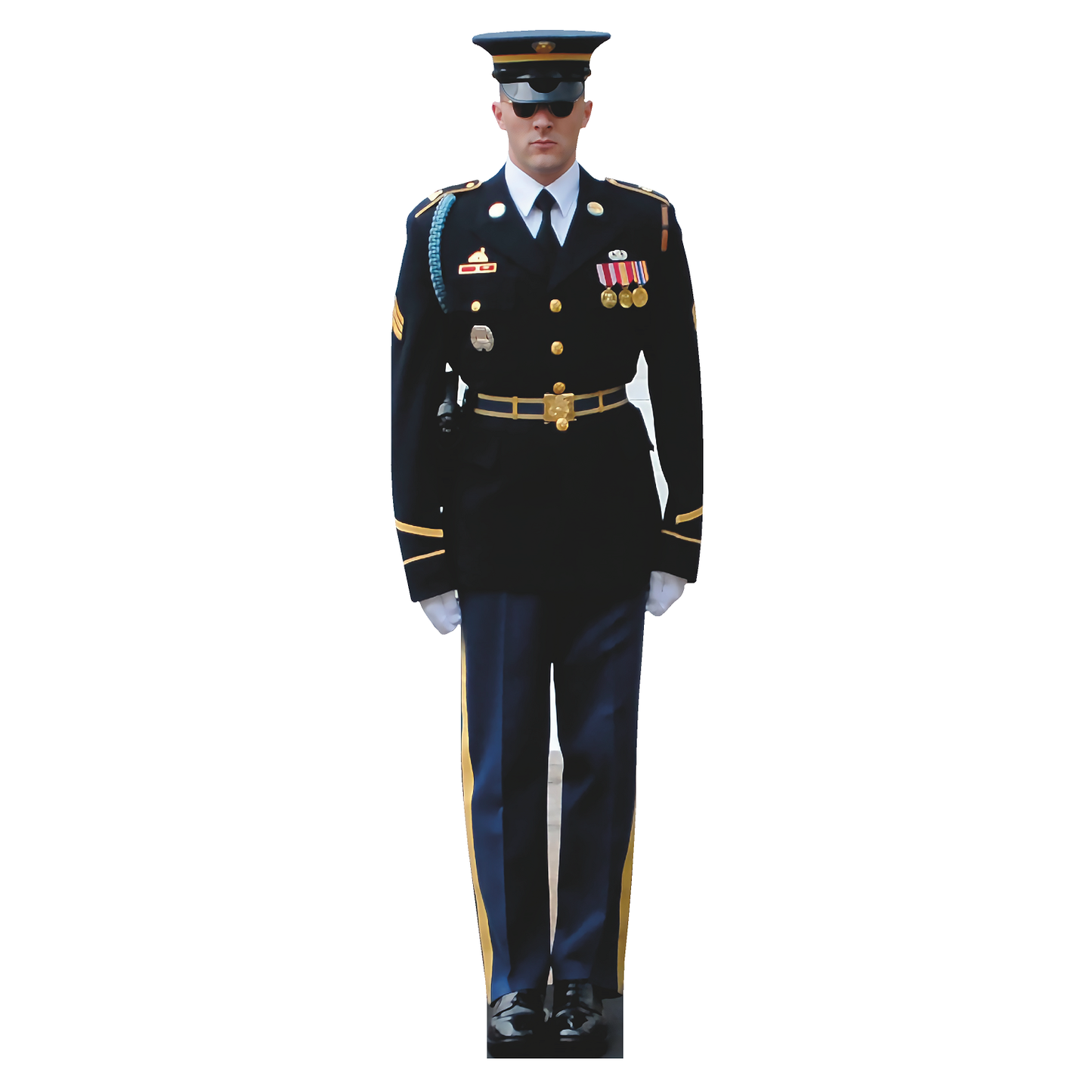 US Army Honor Guard Standing at Attention Cardboard Cutout