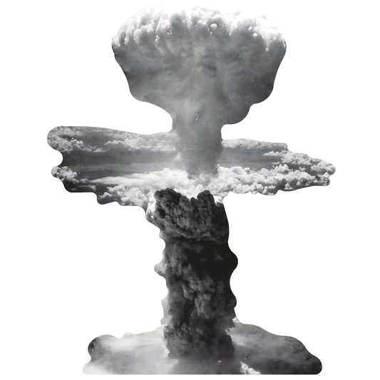 Mushroom Cloud Over Nagasaki Backdrop Cardboard Cutout
