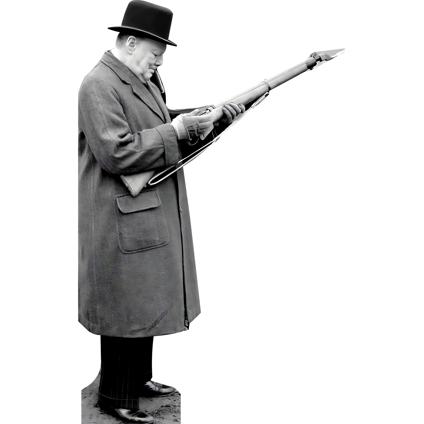 1942 Winston Churchill Lee Enfield MK1 Rifle Cardboard Cutout
