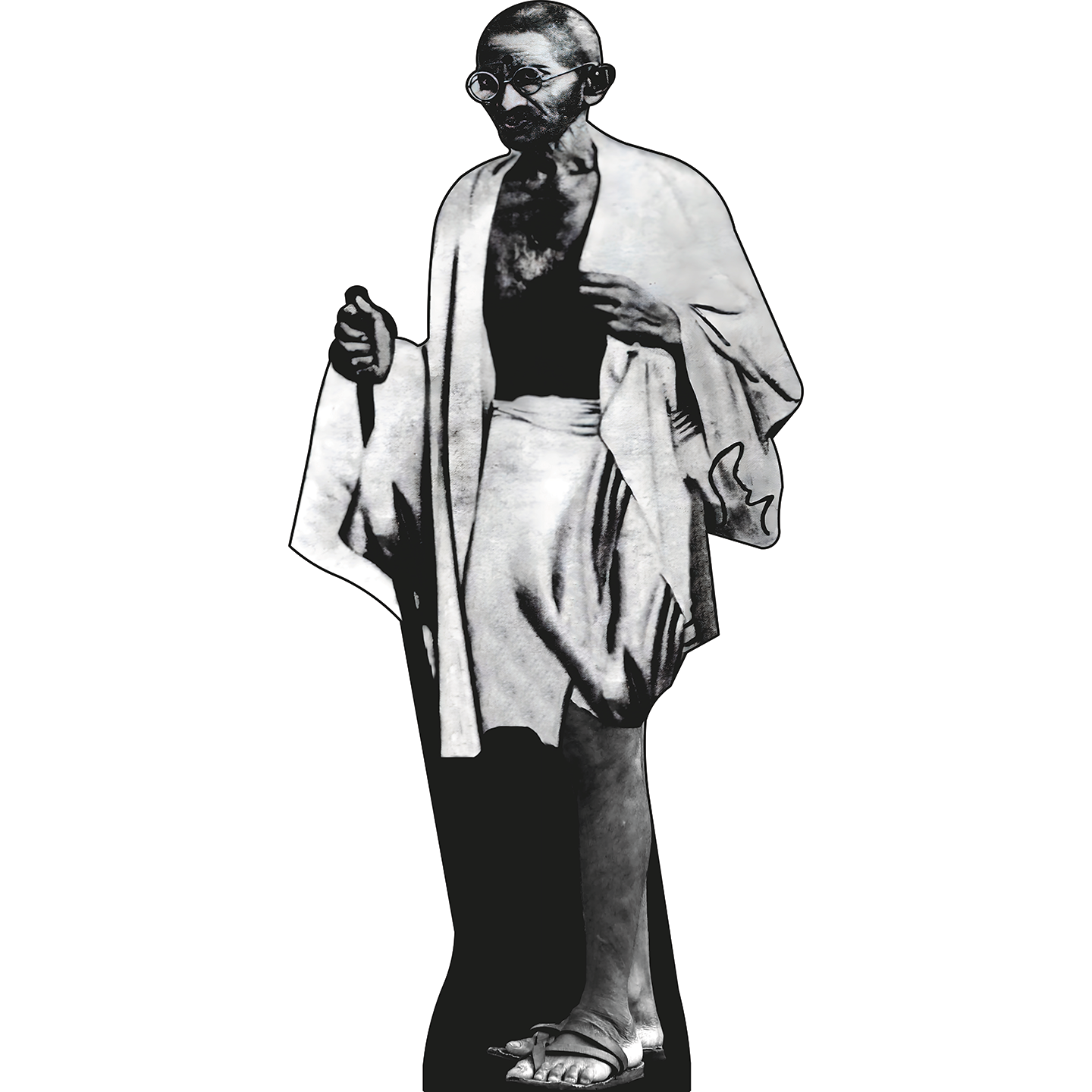 Mahatma Gandhi 1938 Illustration Cardboard Cutout