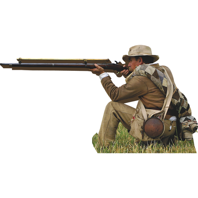 Civil War Reenactment Soldier Kneeling Cardboard Cutout