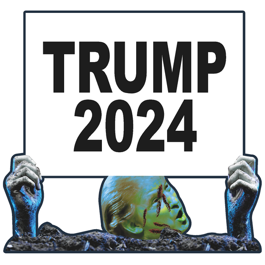 Donald Trump Halloween Zombie 2024 Plastic Outside Yard Sign