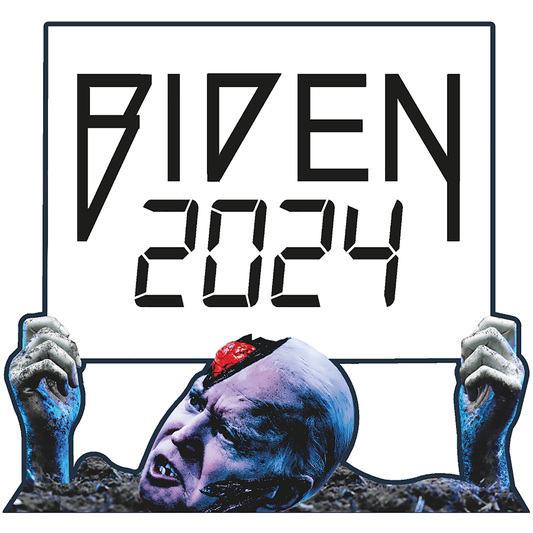 Joe Biden Halloween Zombie 2024 Plastic Outside Yard Sign