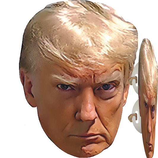 Prison Mugshot Donald Trump Federal Indictment PO113509 60inch Face with Shield Handle Cardboard Cutout