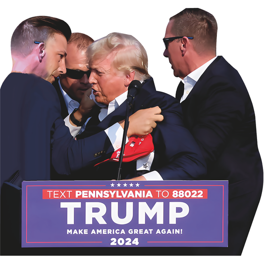 Attempted Assassination Trump Podium Cardboard Cutout