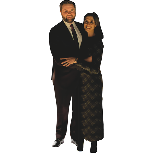 JD and Usha Vance Cardboard Cutout