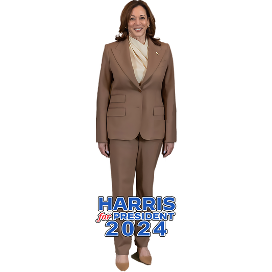 Kamala Harris For President 2024 Tan Suit Lets Win This Cardboard Cutout
