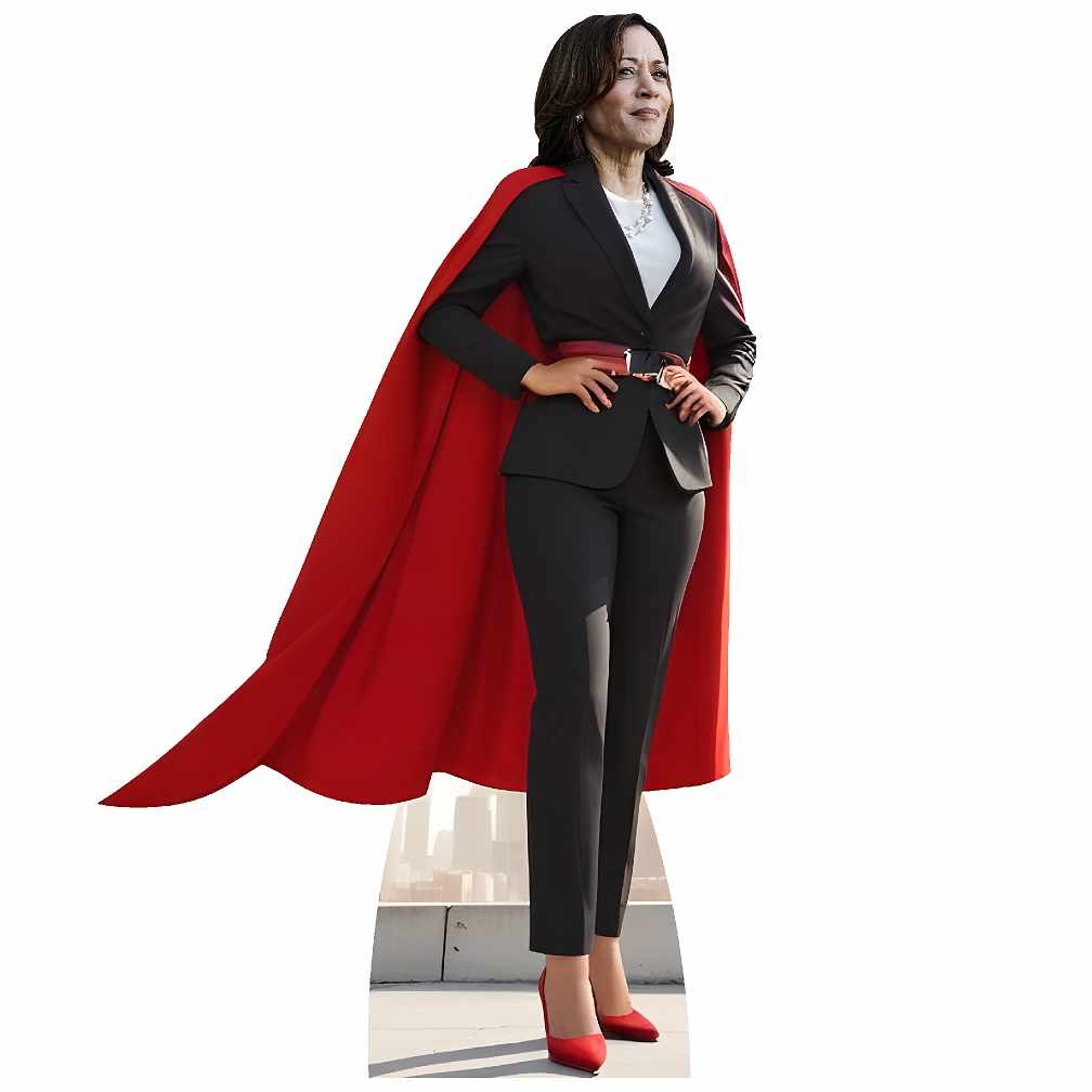 Kamala Harris Super Suit Hero President Cardboard Cutout