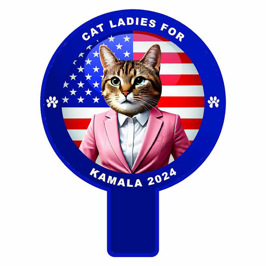 Crazy Cat Ladies for Kamala Harris Cat Suit Cardboard Sign