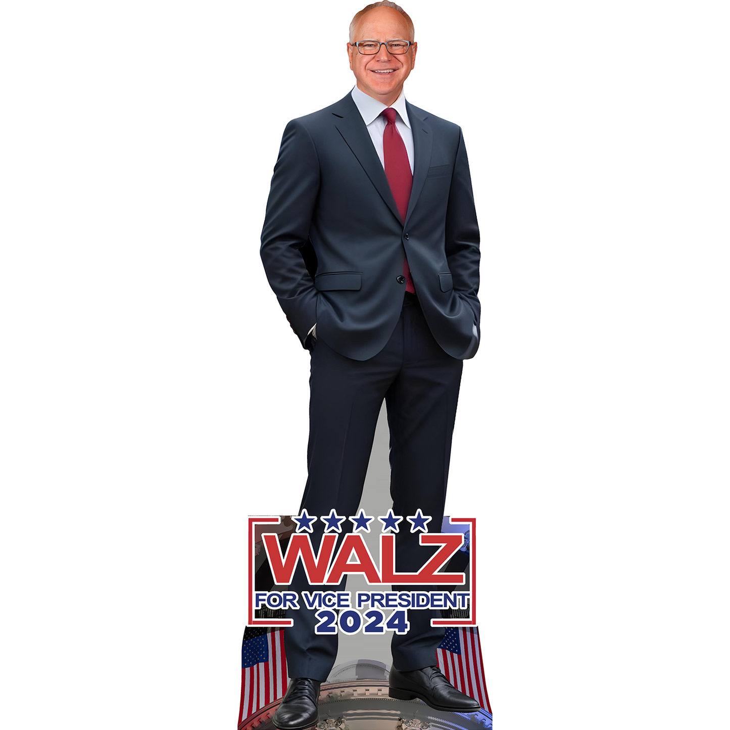 VP Candidate Tim Walz Vice President Cardboard Cutout
