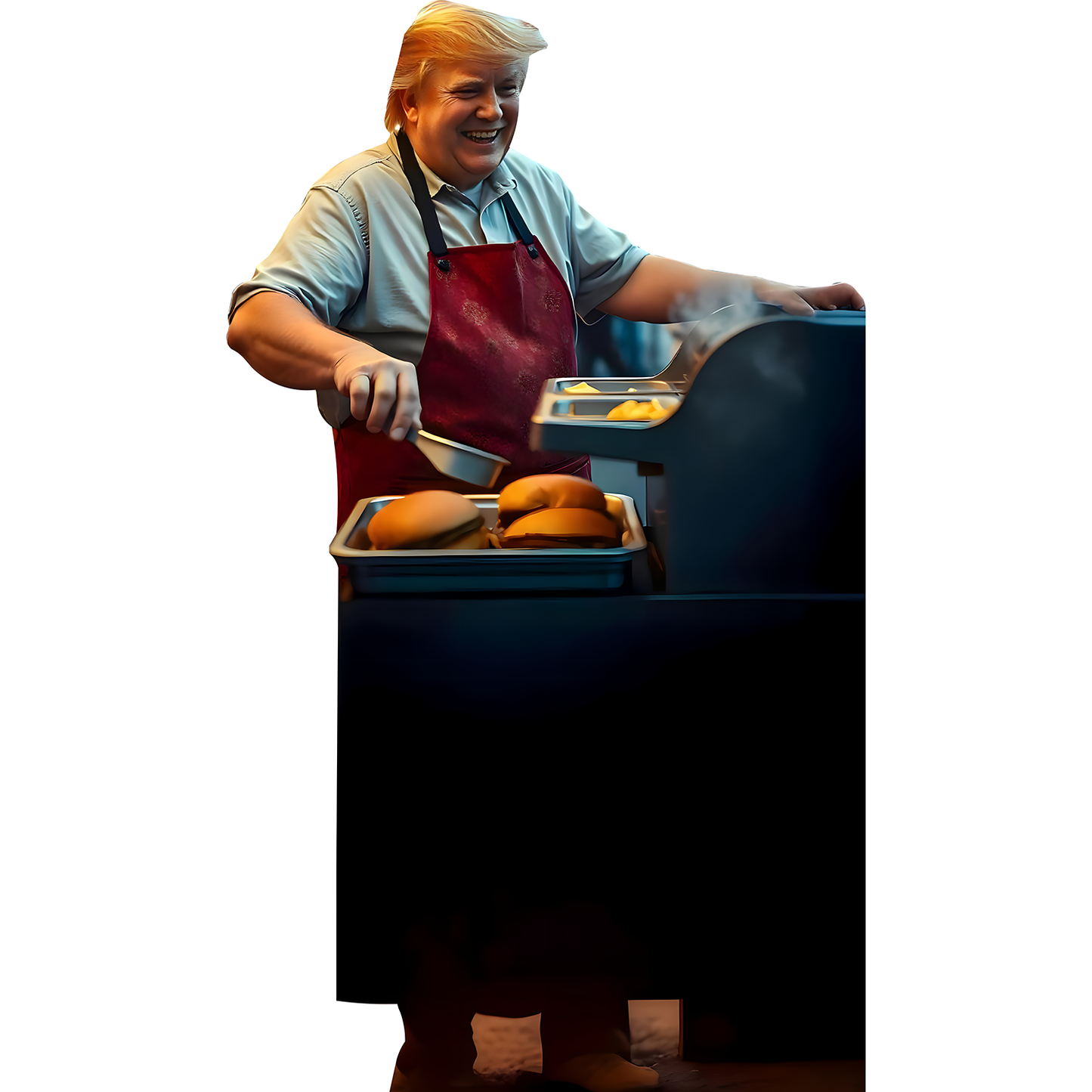 Donald Trump Fast Food Fryer Burgers Cardboard Cutout