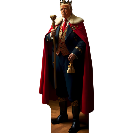 Donald Trump Royal King with Scepter Classic Victorian Painting Cardboard Cutout