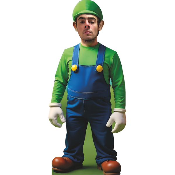 Super Luigi Mangione Italian Plumber Cardboard Cutout