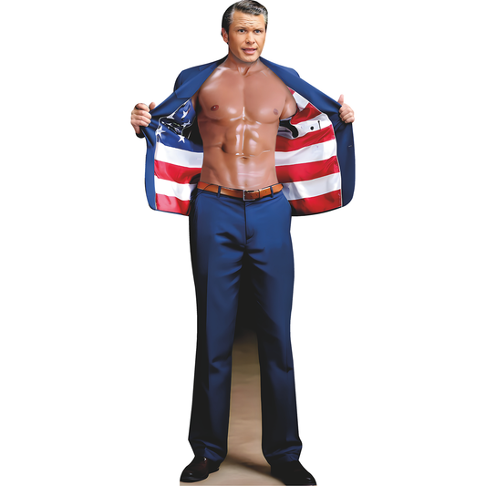 Pete Hegseth Chippendale Shirtless Cardboard Cutout
