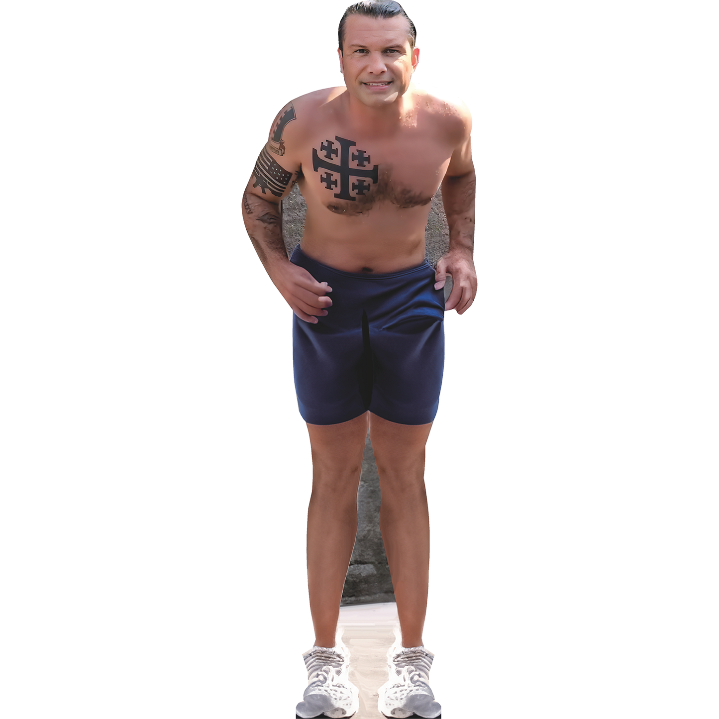Pete Hegseth Shirtless Tattoos Cardboard Cutout