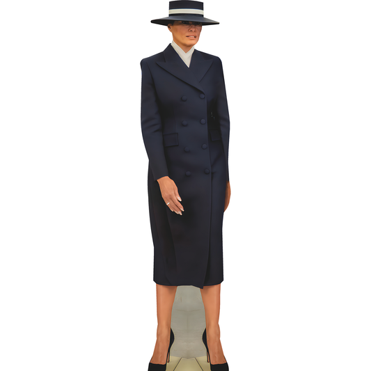 Melania Trump Inauguration Black Hat Cardboard Cutout