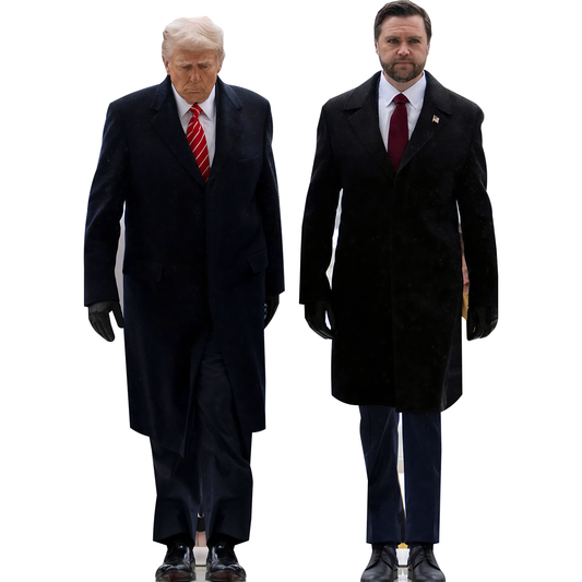 Double Pack President Donald Trump Vice President JD Vance January 2025 Cardboard Cutout