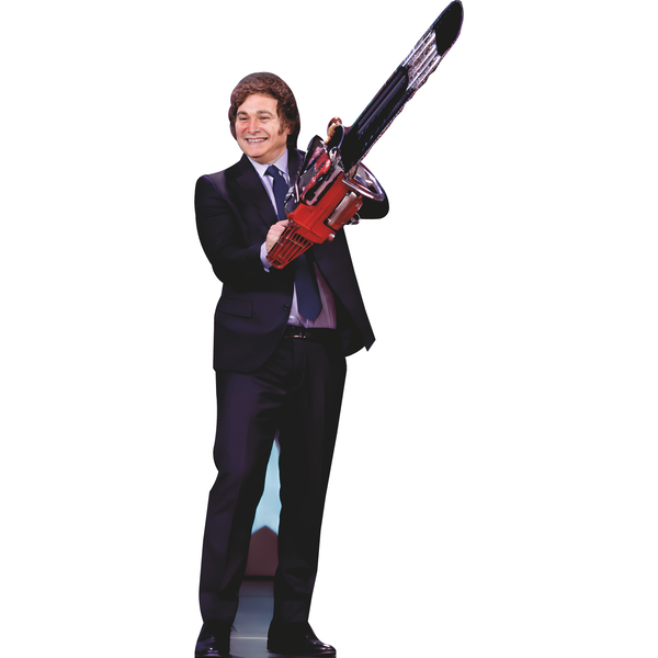 Javier Milei Chainsaw Argentina President Cardboard Cutout