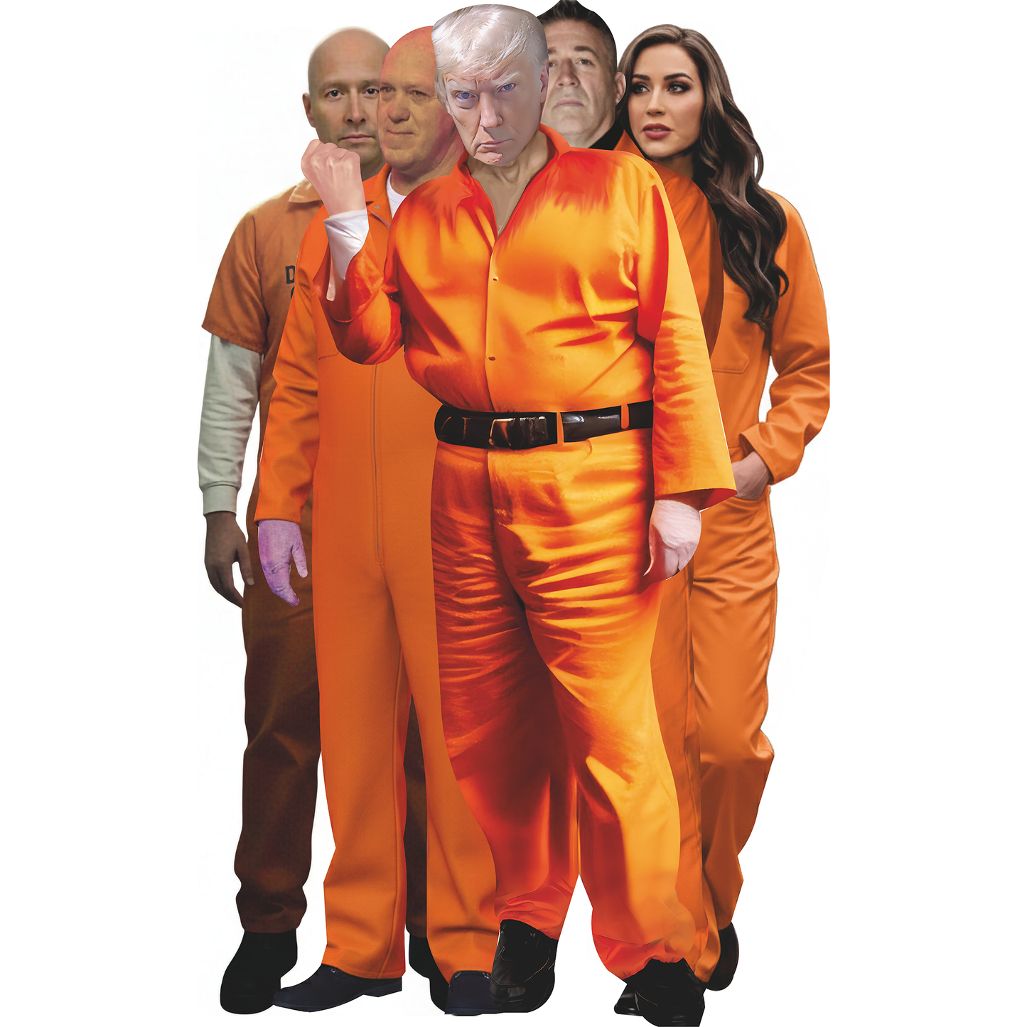 Bovino Noem Homan Miller Trump Prison Group Cardboard Cutout
