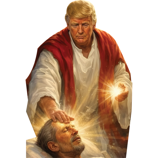 Trump Jesus Heal Cardboard Cutout
