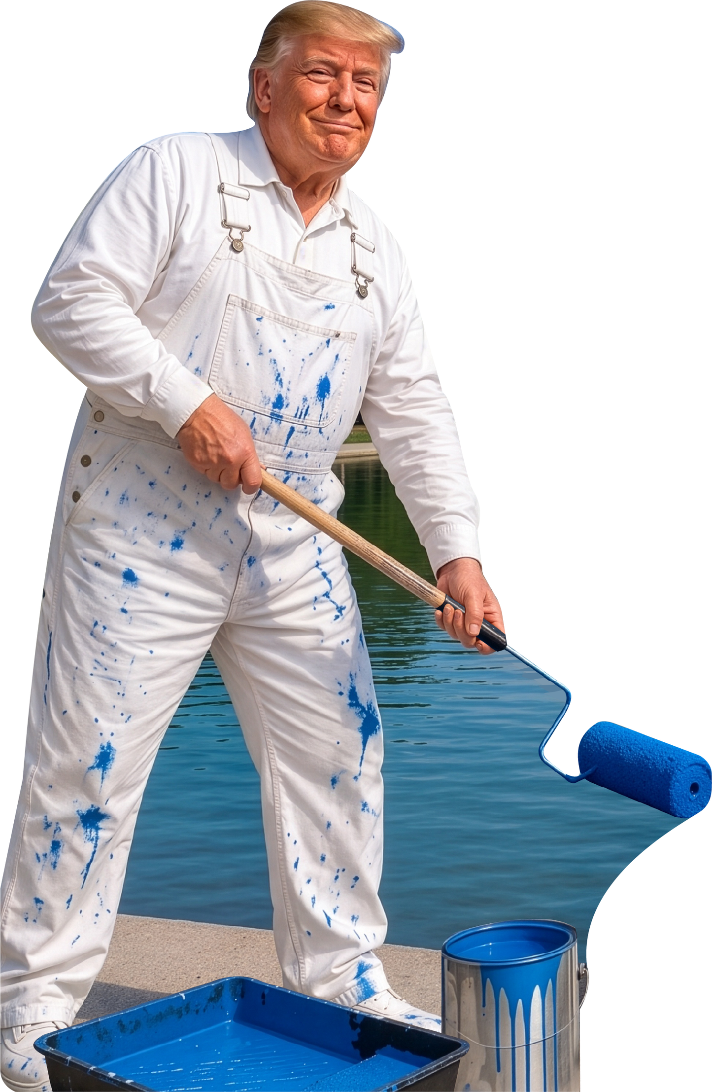 Donald Trump Lincoln Memorial Reflecting Pool Paint Cardboard Cutout Standee Standup