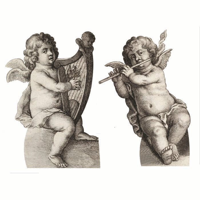 Twin Cherubs Cardboard Cutout