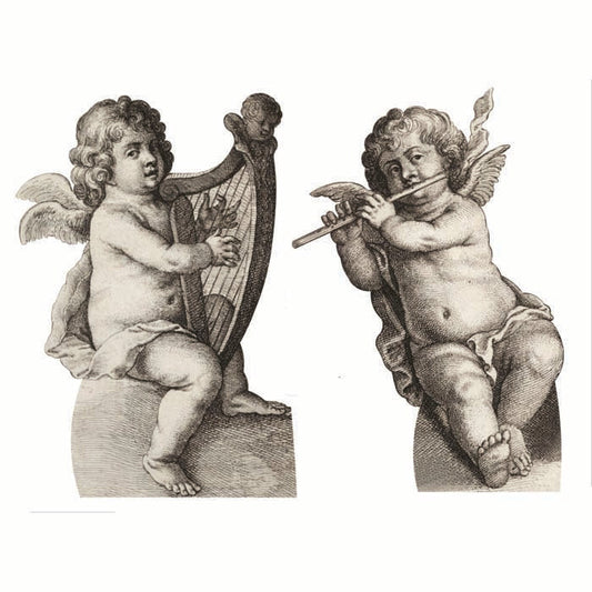Twin Cherubs Cardboard Cutout
