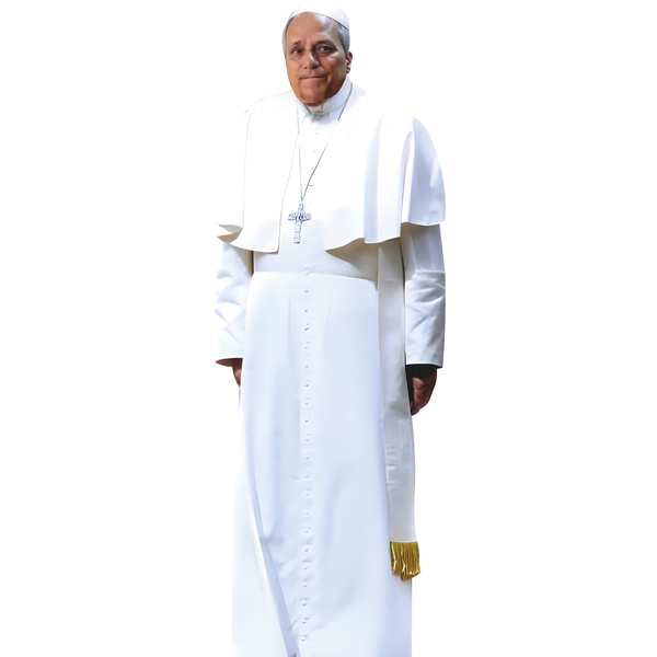 Pope Leo XIV Traditional White Robe Cardboard Cutout
