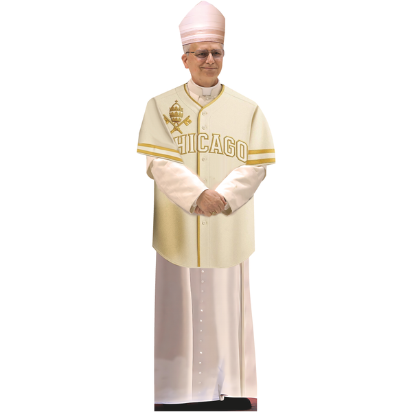 Pope Leo XIV Chicago Baseball Jersey Cardboard Cutout