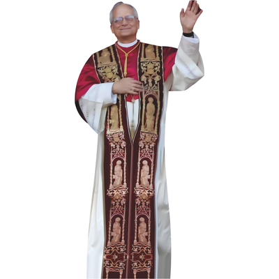 Pope Leo XIV Waving Cardboard Cutout