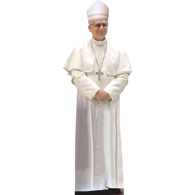 Pope Leo XIV White Mitre Hat Cardboard Cutout