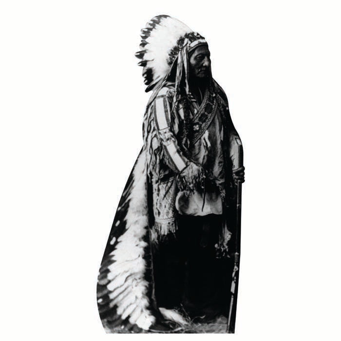 Sitting Bull Wearing Head Dress Cardboard Cutout