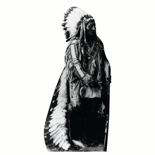 Sitting Bull Wearing Head Dress Cardboard Cutout