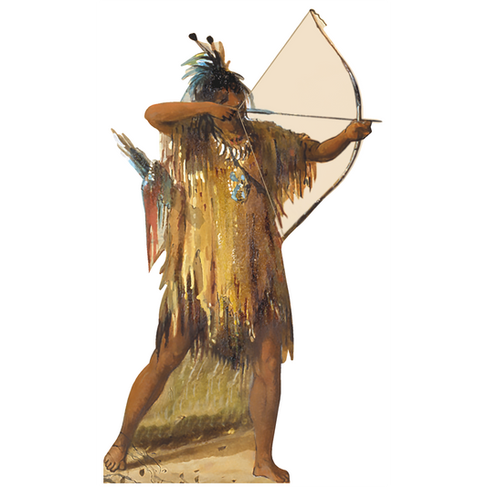 Indian Woman with Bow and Arrow Cardboard Cutout