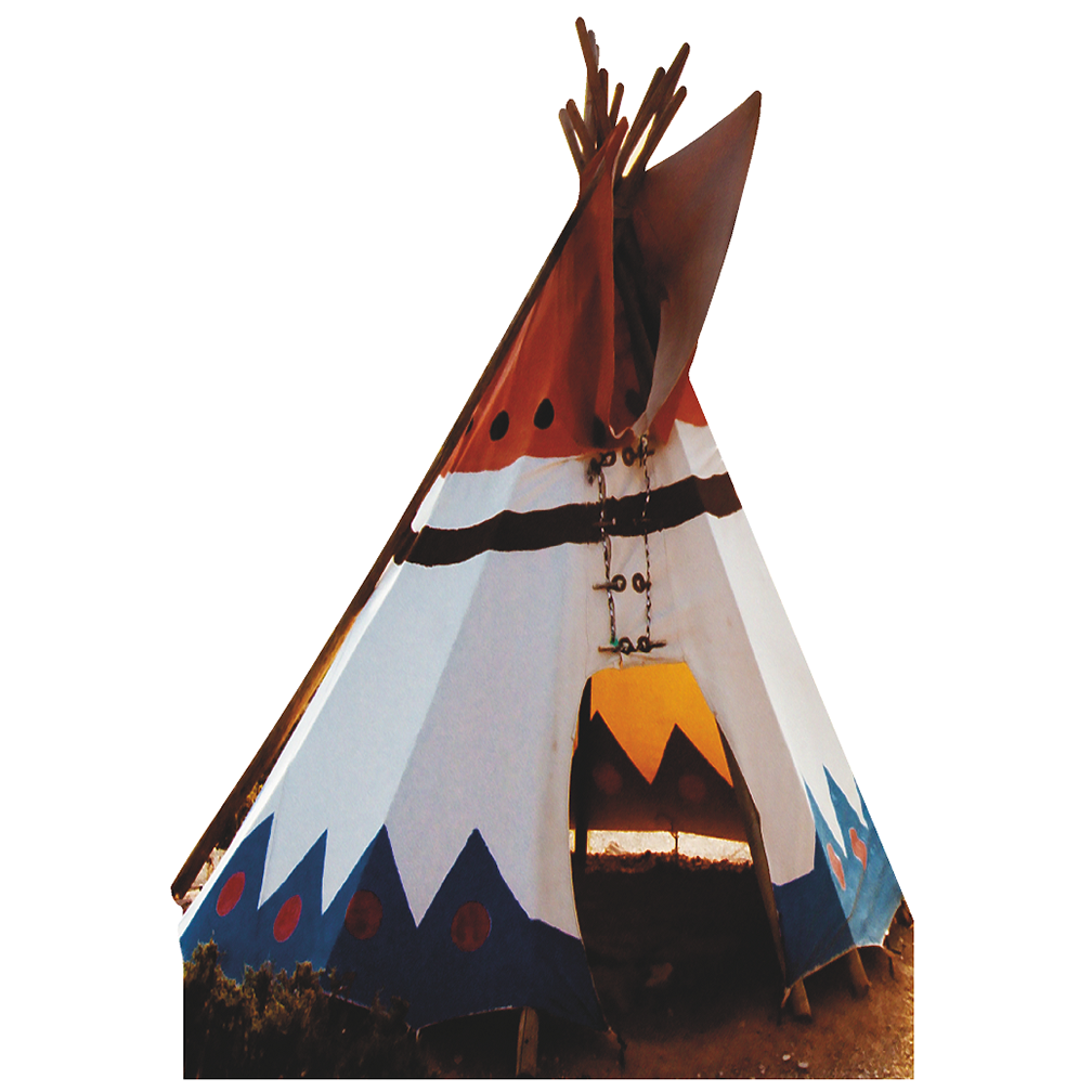 Native American Indian TeePee Tipi Tepee Hut Cardboard Cutout