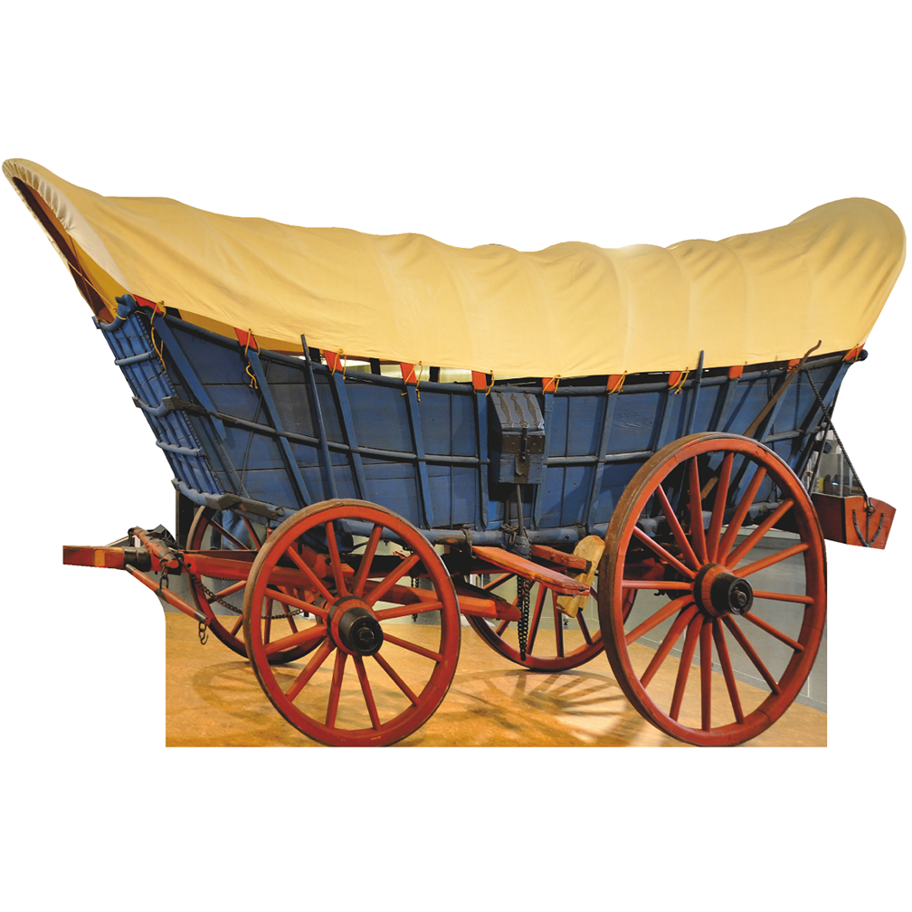 Pioneer Conestoga Wagon Cart Oregon Cardboard Cutout