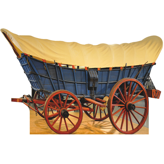 Pioneer Conestoga Wagon Cart Oregon Cardboard Cutout