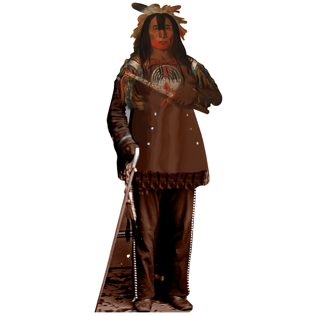 Buffalo Bull's Back Fat Head Chief Blood Tribe Cardboard Cutout