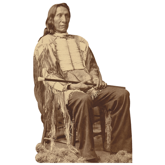 Native American Chief Red Cloud Sitting Cardboard Cutout