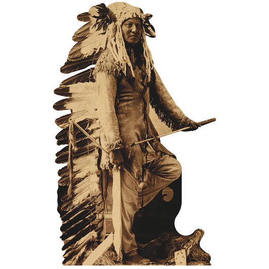 War Chief Rain in the Face Indian Native American Cardboard Cutout