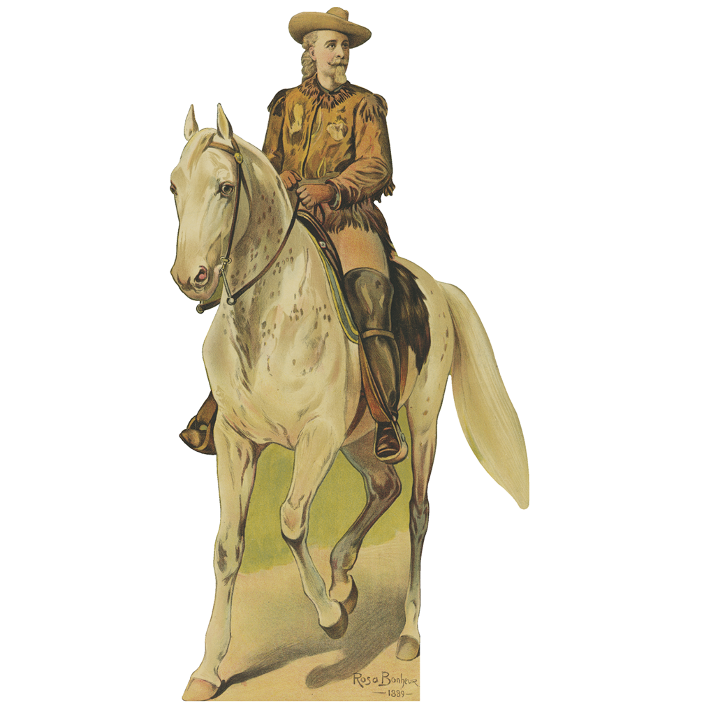 Buffalo Bill on Horse Wild West Cardboard Cutout
