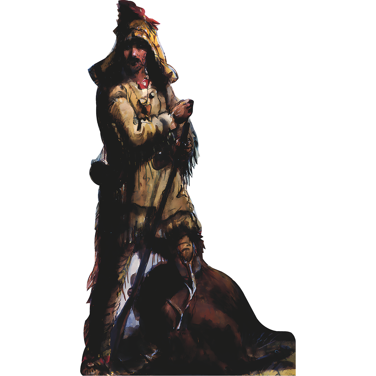 Old Bill Williams Rocky Mountains Trapper Mountain Man Men Hunter Blood Thunder Cardboard Cutout
