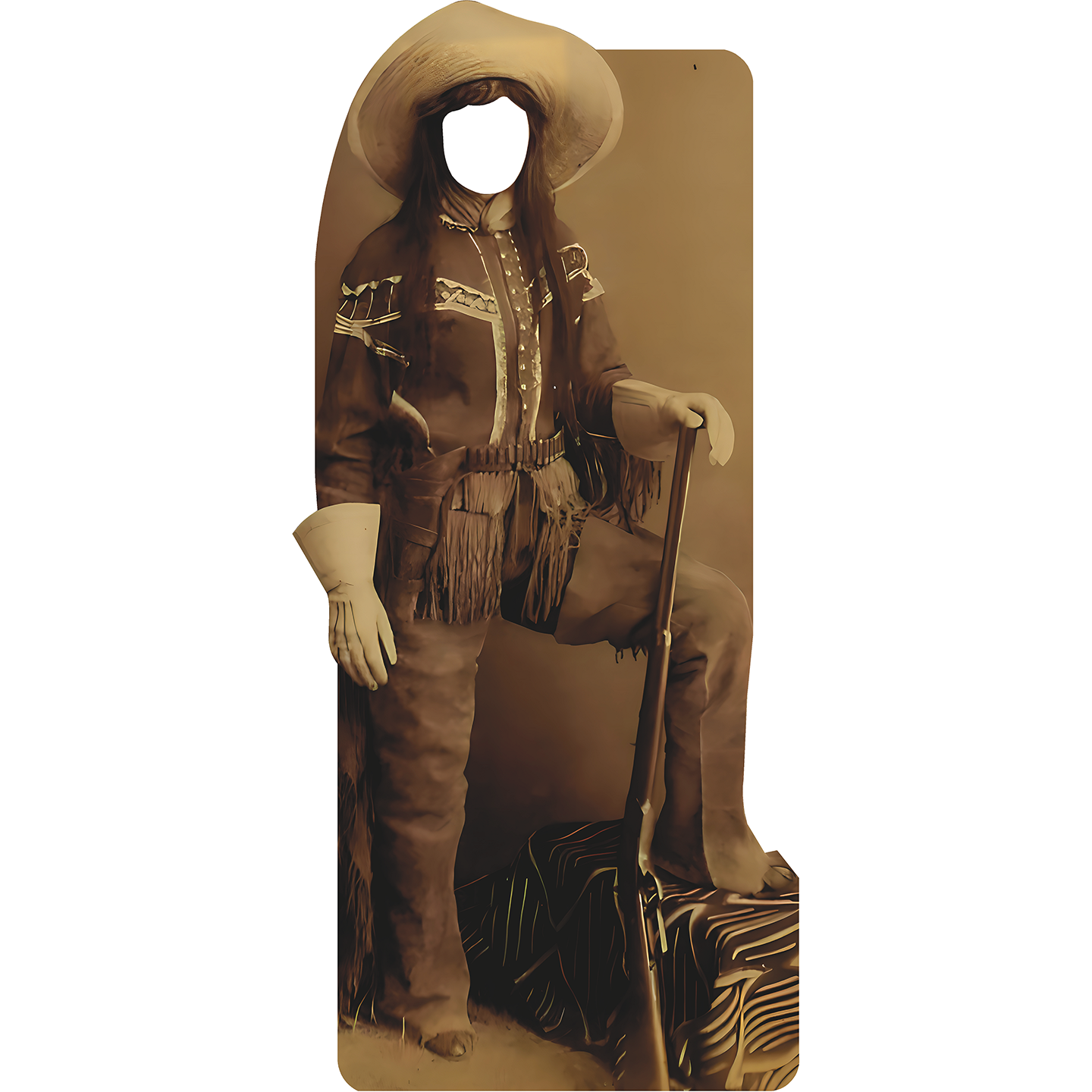 Tejana Cowgirl Shotgun Texas Western 1886 Stand In Cardboard Cutout