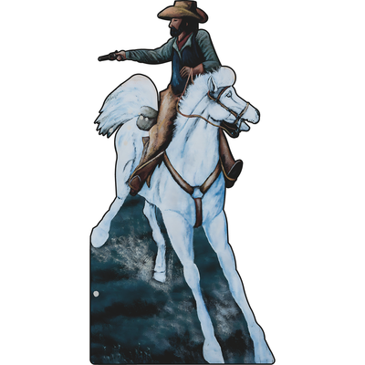 Silver Dollar Trading Post San Elizario Texas Mural Cowboy Horse Cardboard Cutout